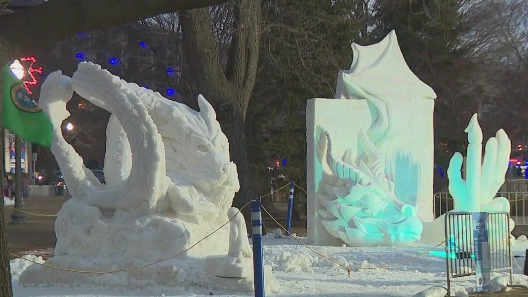 Snow sculptures at Lake Geneva's Winterfest