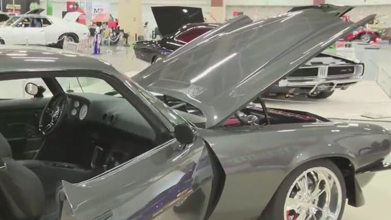 Checking out a classic Chevy Camaro