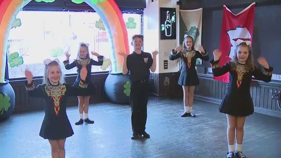 Trinity Irish Dancers showing their skills