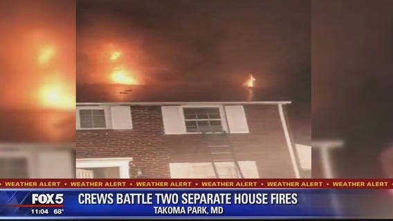 Lightning strikes believed to have caused 2 separate house fires in Takoma Park, officials say