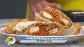'April Fast Foods Day' menu; Crafty Cow