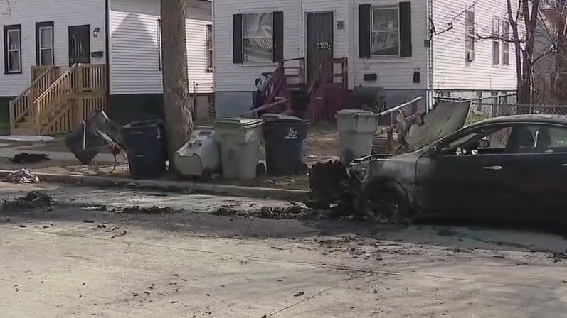 Driver dead, found shot after fiery crash