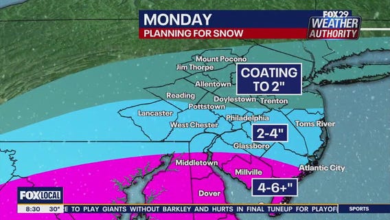 Philadelphia snow forecast: Saturday Update