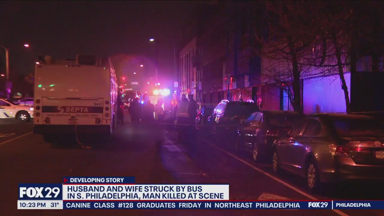 Husband, wife hit by SEPTA bus, killing husband