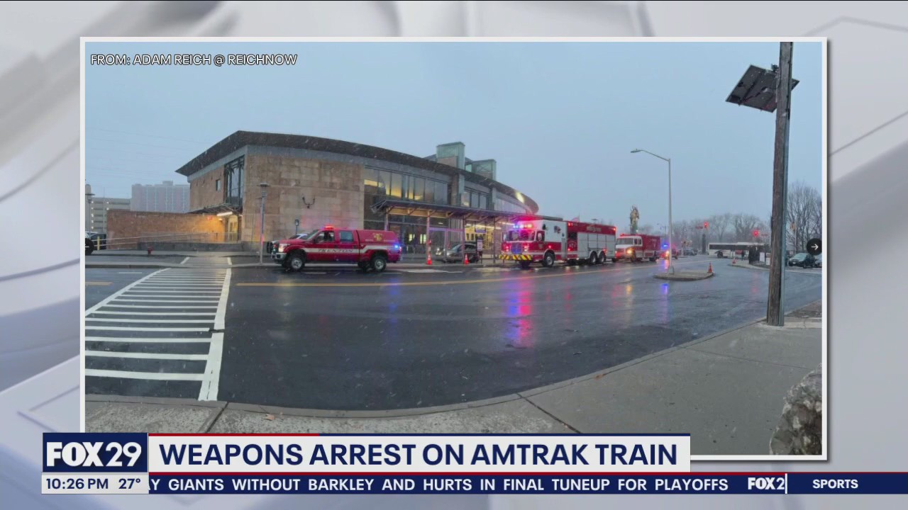 Police make weapons arrest on Amtrak train