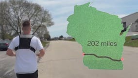 Pewaukee man running across Wisconsin