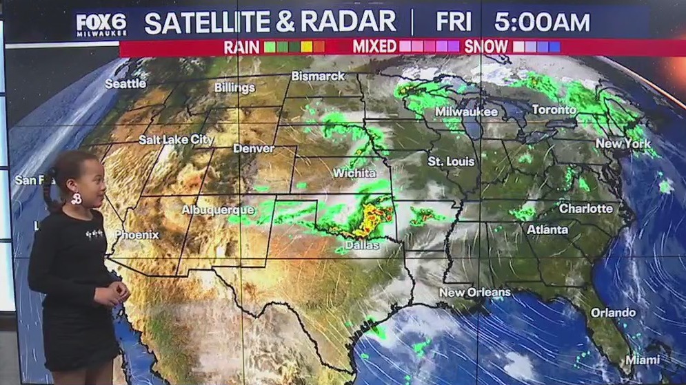 Mireille helps Rob with the weather