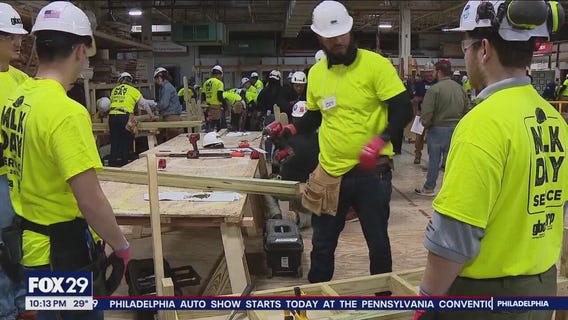 MLK Jr Day of Service: Carpenters volunteer to build for community