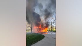 Racine County garage fire