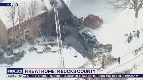 Fire at home in Bucks County