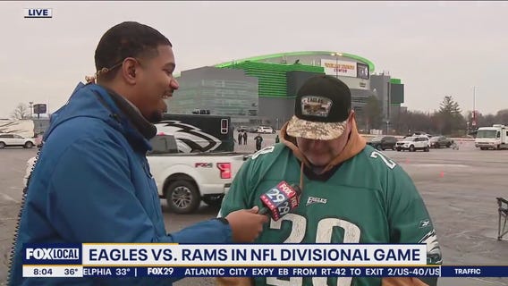 Eagles fans ready to cheer in the snow