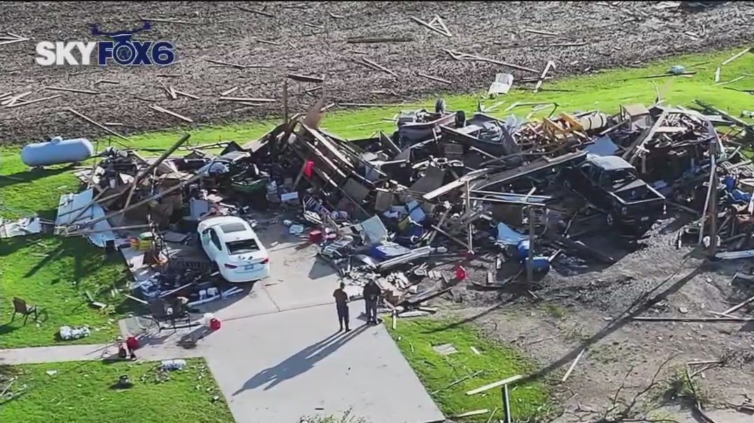 Mayville, Juneau clean up storm damage