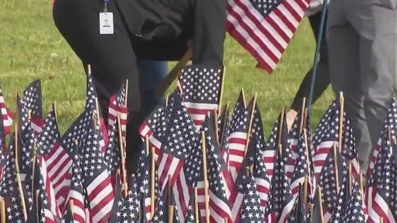 Field Of Flags outside War Memorial Center