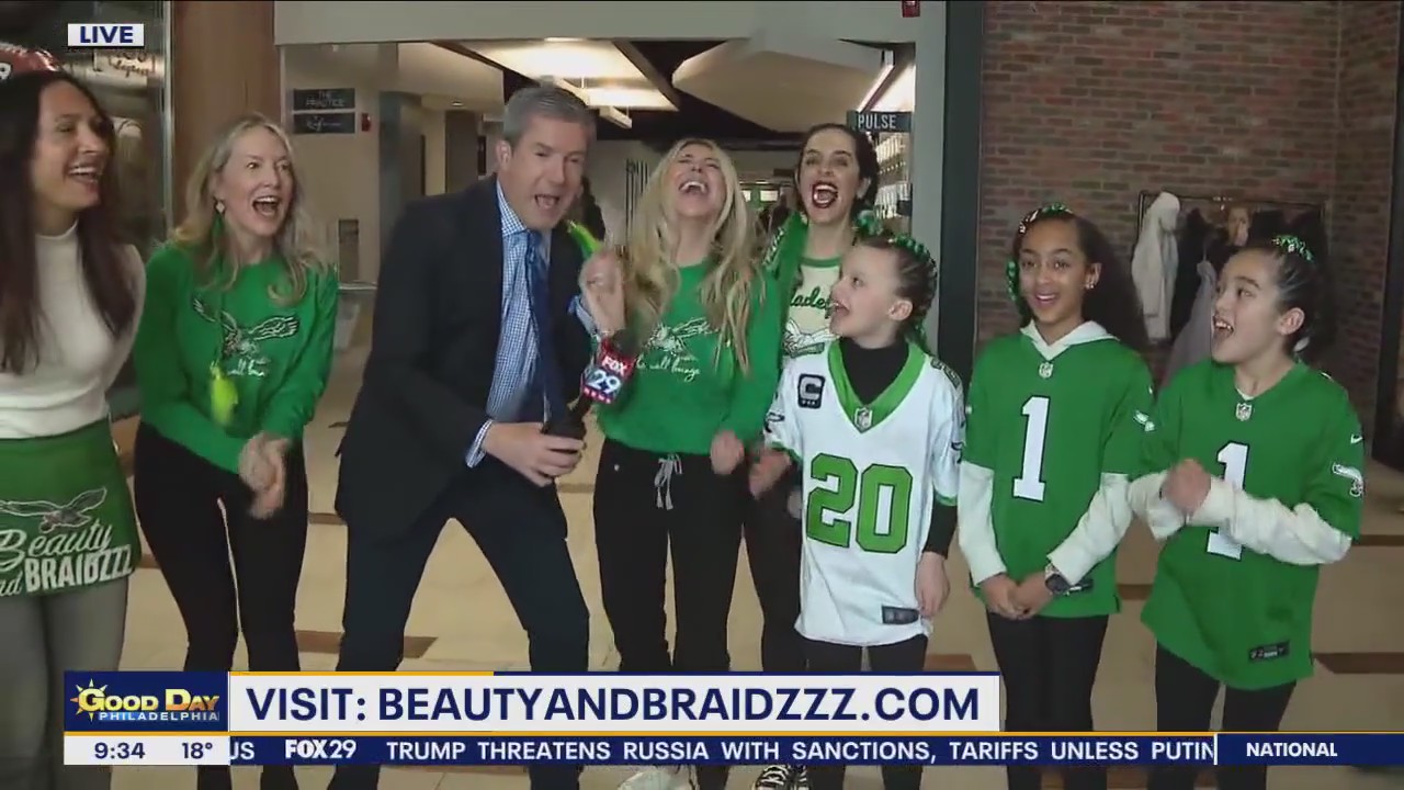 Beauty and Braidzzz sports Eagles-themed braids ahead of NFC Championship game