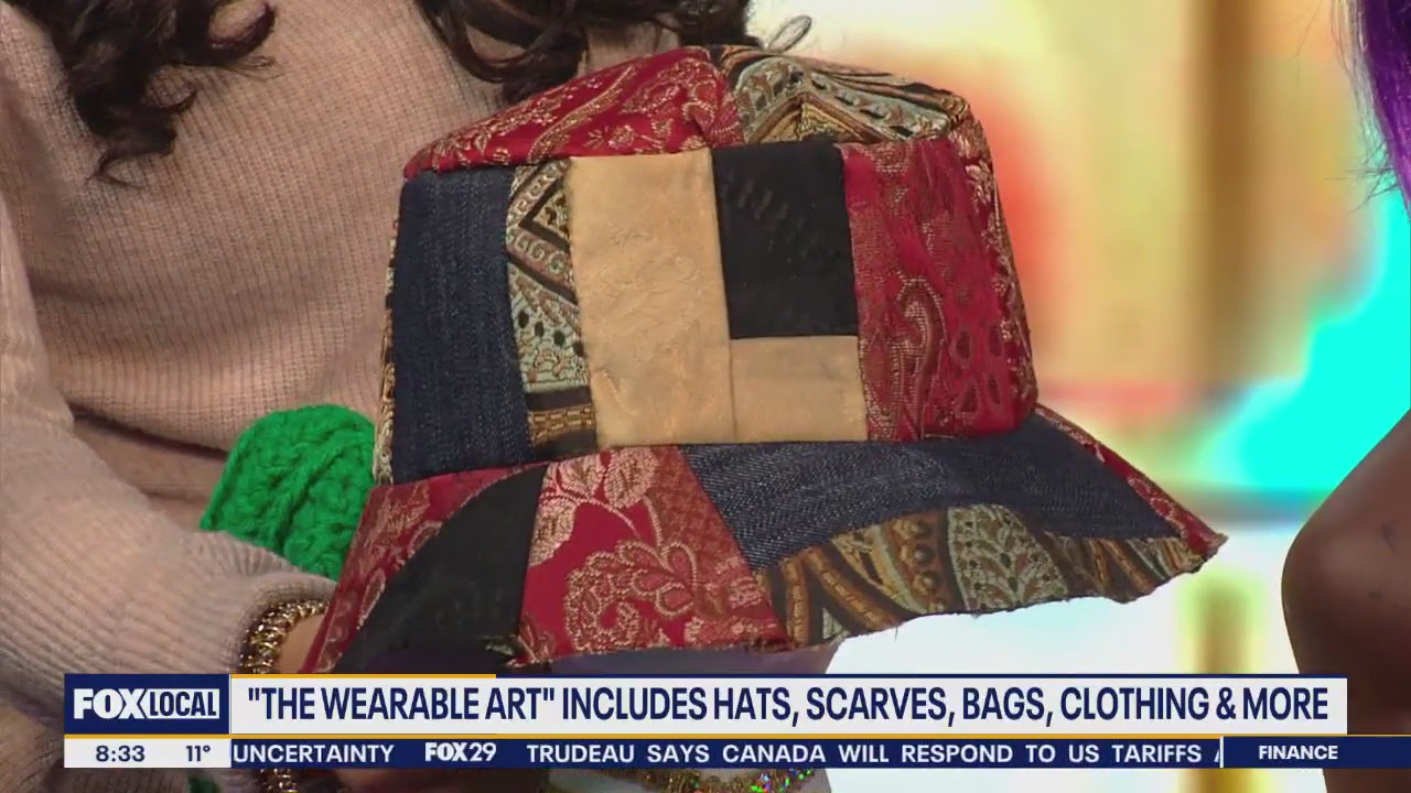 Local designer crafts 'wearable art' hats, scarves and more!