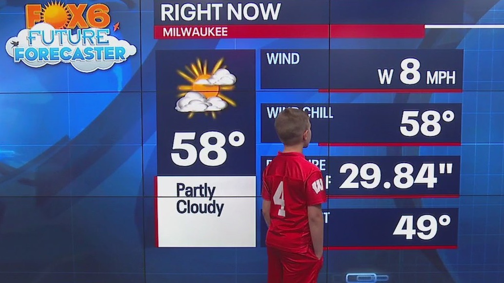 Easton helps Rob with the weather