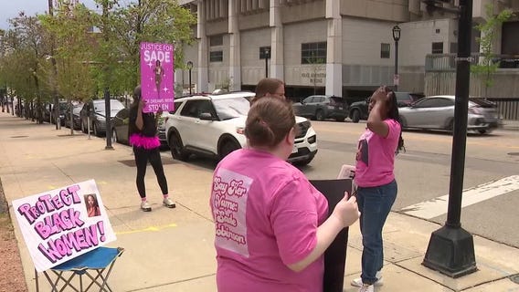 Sade Robinson supporters gather amid trial