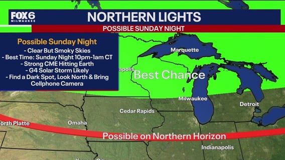 Northern Lights possible late Sunday