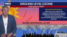 How does ground-level ozone form?