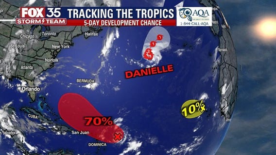 Tropical Storm Danielle likely to become Atlantic season's first hurricane