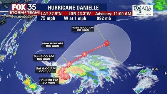 Hurricane Danielle forms in the Atlantic