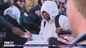 Eagles' fans greet team at Novacare Complex