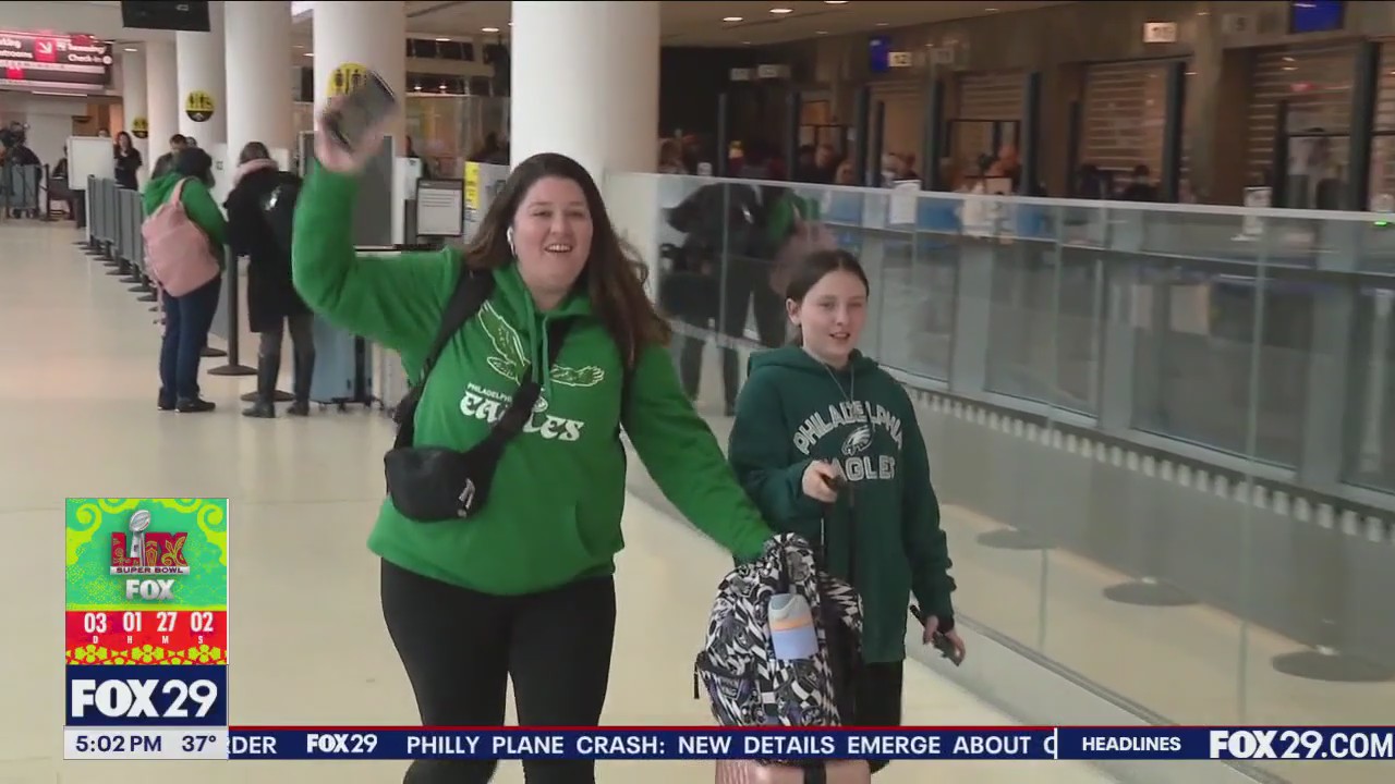 Go Birds: Fans don't let bad weather stop their trip to Super Bowl