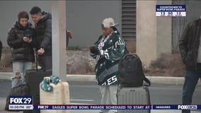 Eagles' out-of-town fans arrive in droves to be part of victory parade