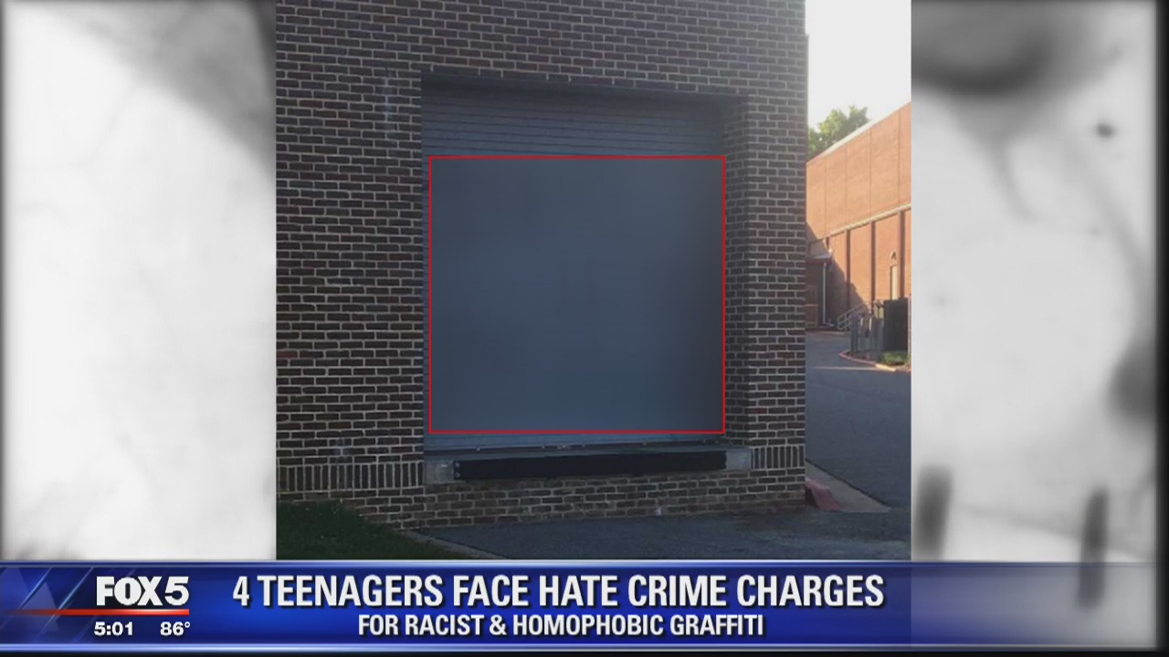 4 Maryland teens face hate crimes for racist graffiti at Glenelg High School in Howard County