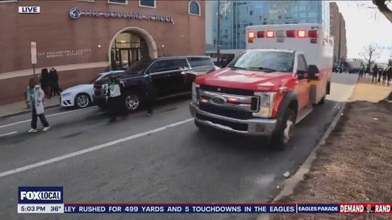 Police investigate after 2 women shot near Eagles parade