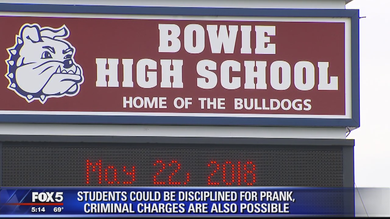Bowie High School students face possible discipline, charges after senior prank involving water guns, fireworks