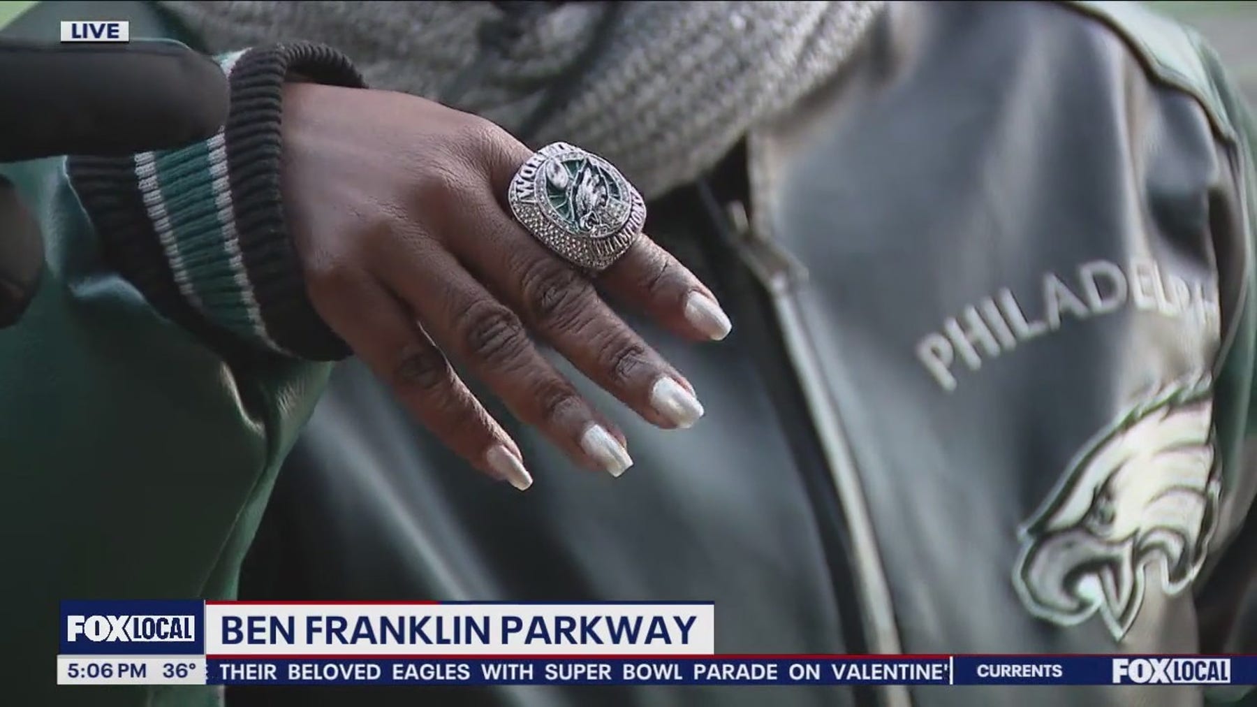 Former Eagles employee wears 2018 Super Bowl ring