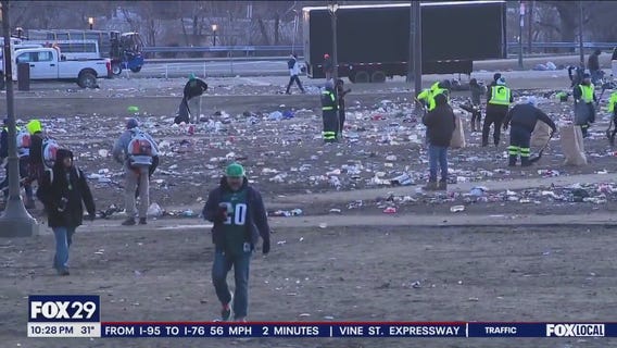 Massive cleanup underway as sanitation workers tackle mess after parade