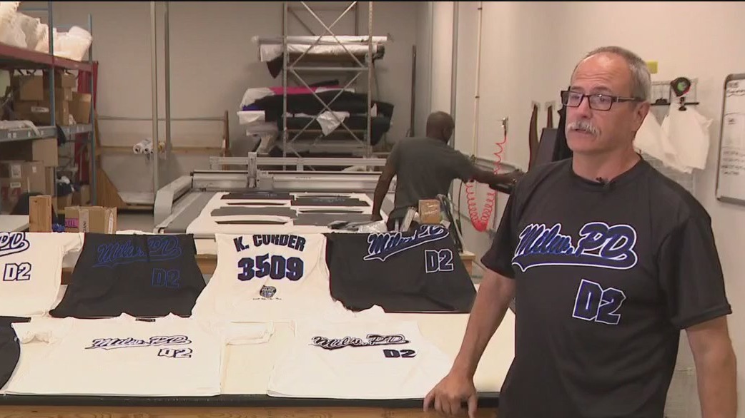 Custom shirts honor fallen officer