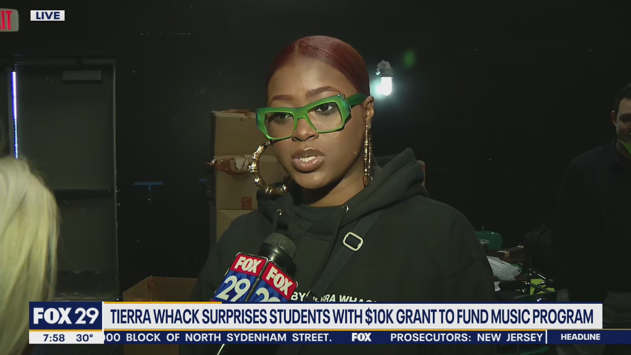 Tierra Whack gifts $10K worth of musical equipment to Philly school bands