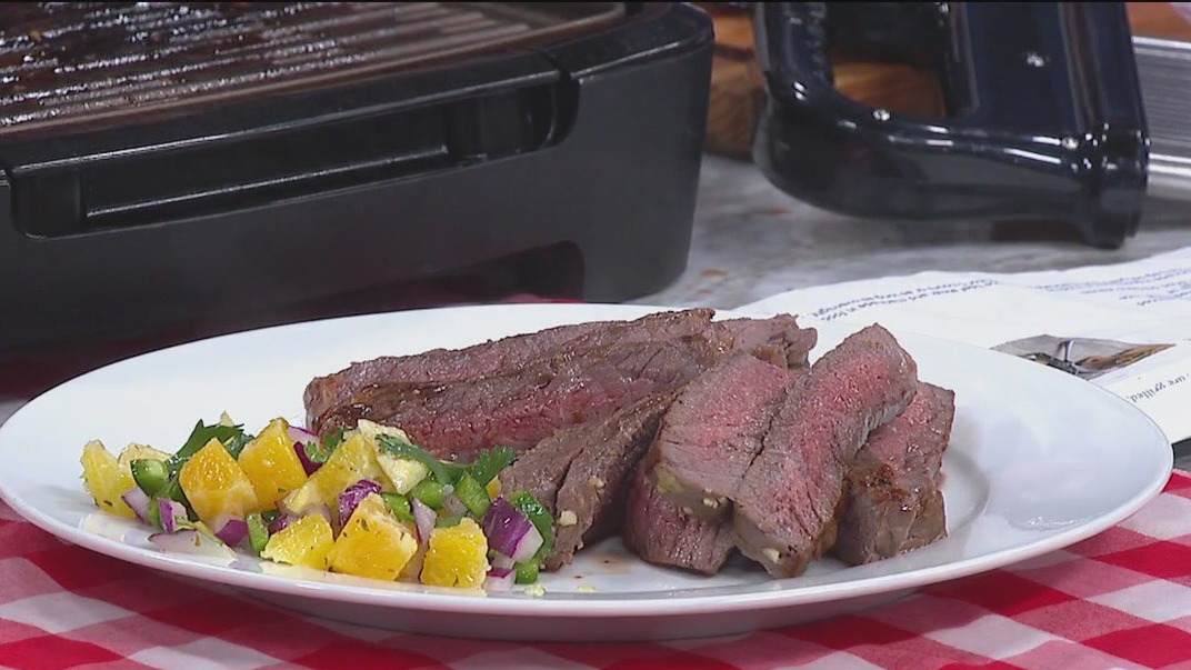 Margarita beef with orange salsa: recipe