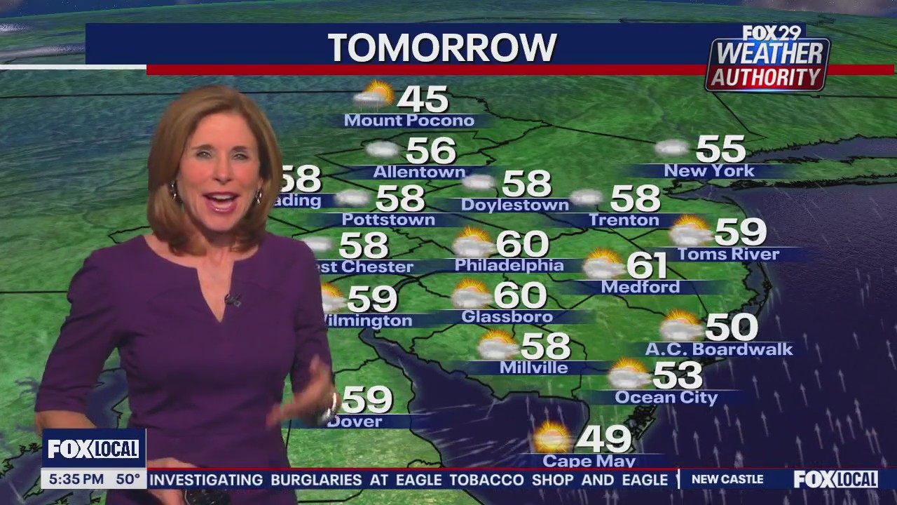 Weather Authority: Monday 5 pm forecast