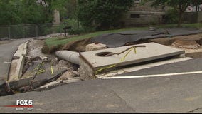 Upclose look at the damage on Ellicott City's Main Street following devastating flooding