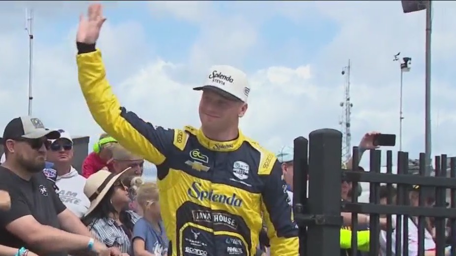 Christian Rasmussen gets 1st IndyCar win at Milwaukee Mile | FOX6 Milwaukee