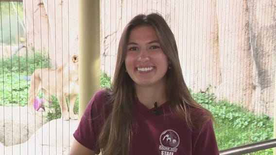 Checking out the animals at the Racine Zoo