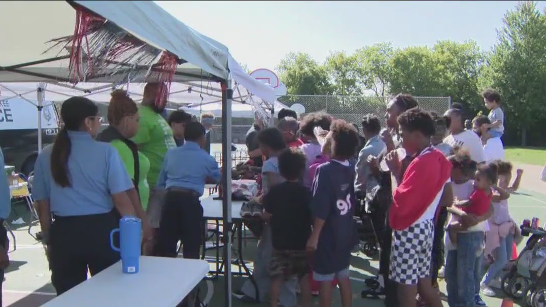 Milwaukee school supply, shoe giveaway
