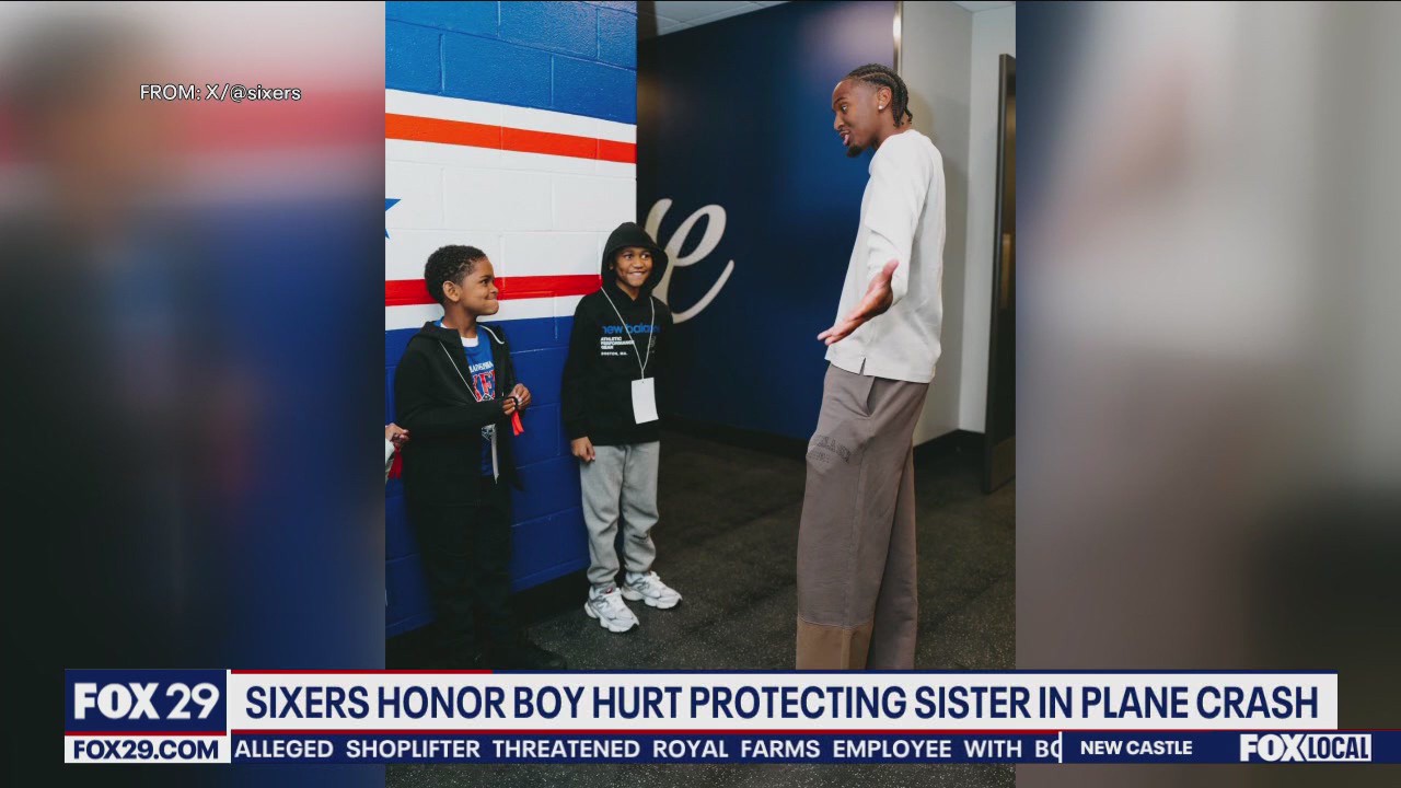 Sixers honor boy injured in Philly plane crash | FOX 29 Philadelphia
