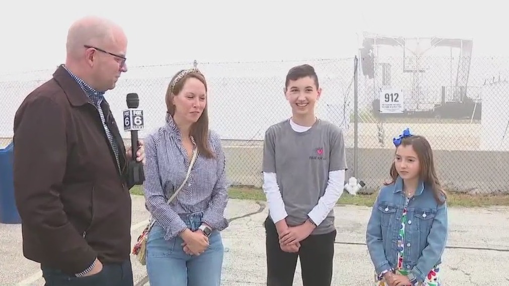 Family taking part in the Rally Round