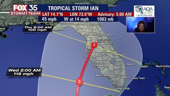 Tropical Storm Ian strengthens, projected to make landfall in Florida as a hurricane
