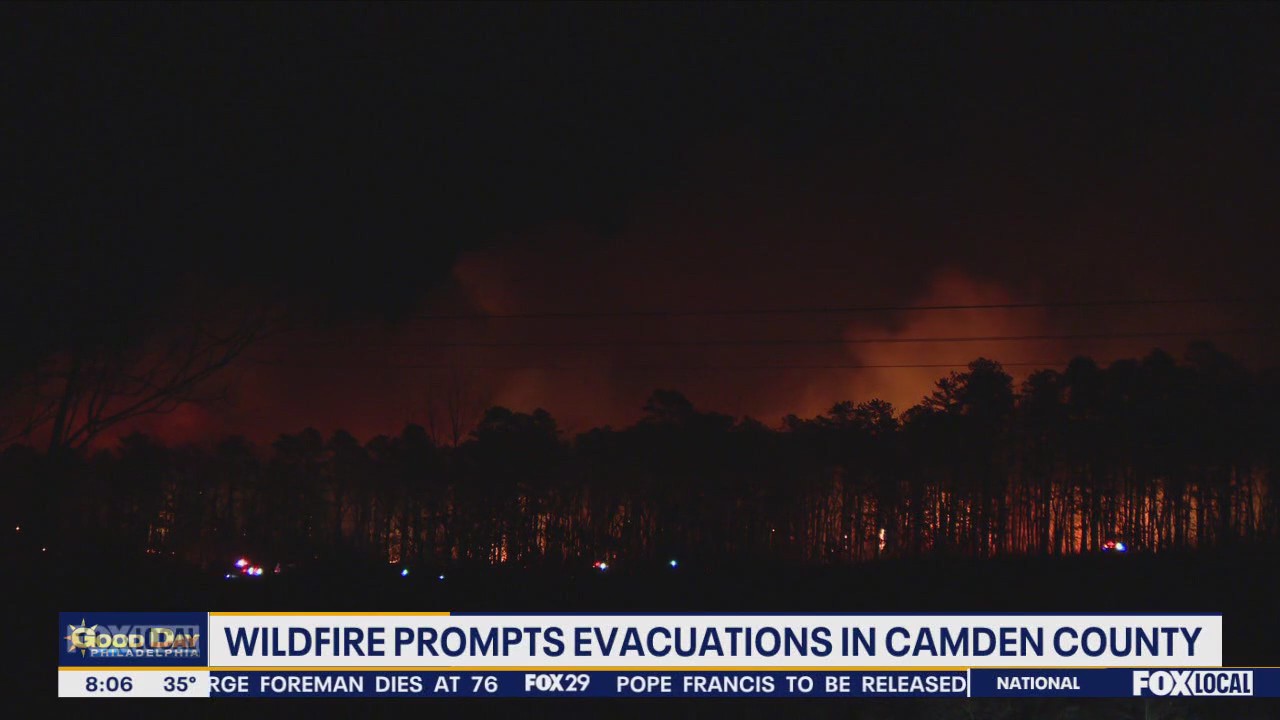 Wildfire prompts evacuation in Camden County
