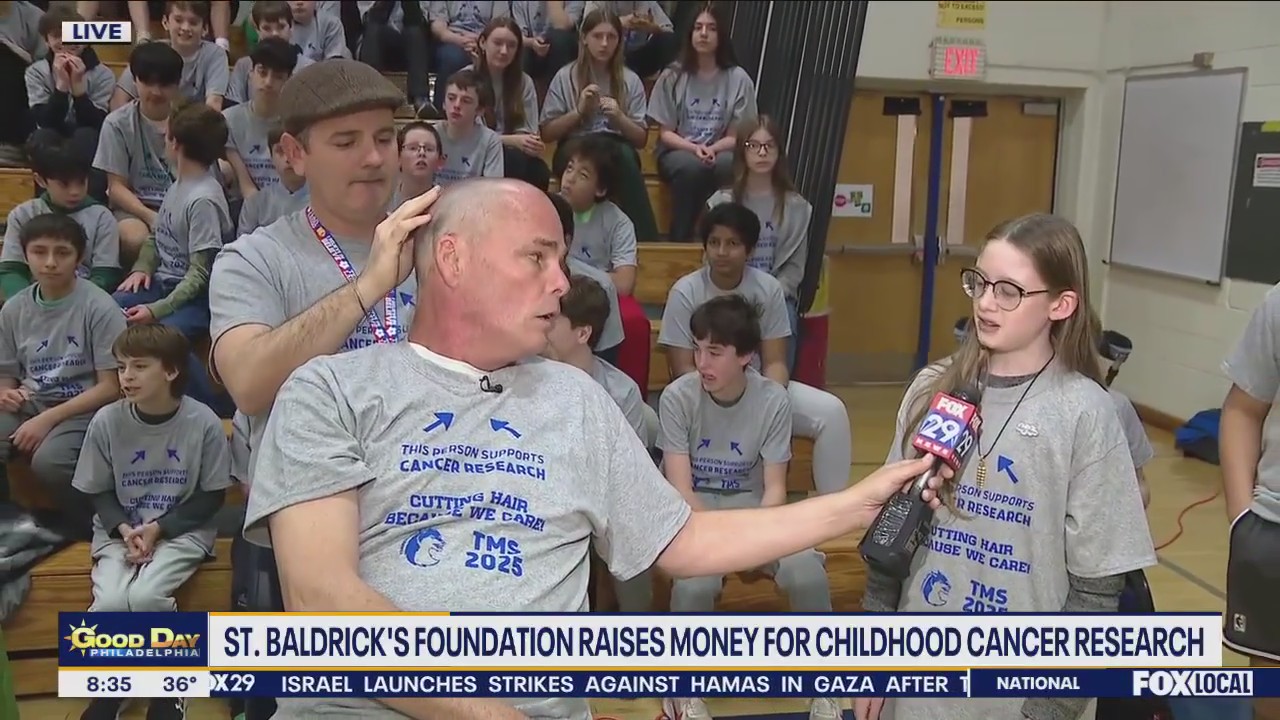 Hank Flynn gets his head shaved for a great cause at Timberlane Middle School