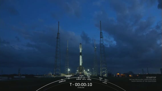 WATCH: SpaceX launches more Starlink satellites into space on its Falcon 9 rocket