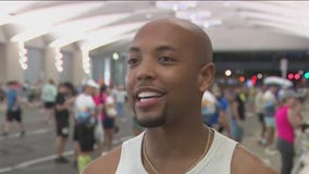 FOX6's Donovan Long at the Milwaukee Lakefront Marathon