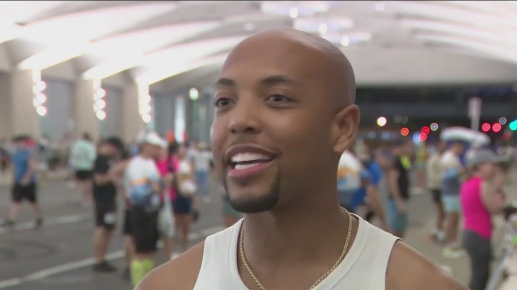 FOX6's Donovan Long at the Milwaukee Lakefront Marathon