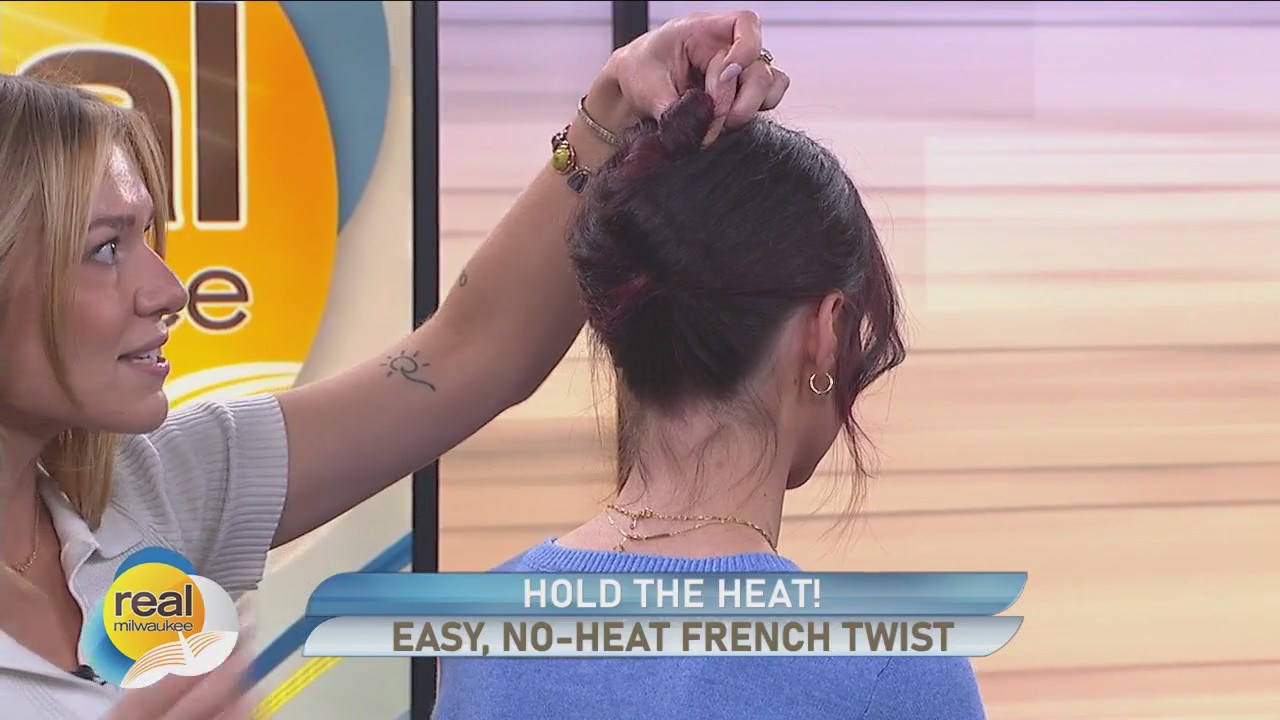 Easy hair how-to; No-heat French twist